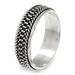 Odyssey,'Men's Textured Sterling Silver Meditation Ring'