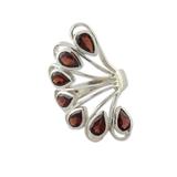 Garnet cocktail ring, 'Wing of Love'