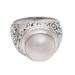 Cultured Pearl Floral Cocktail Ring from Bali 'Floral Crown'