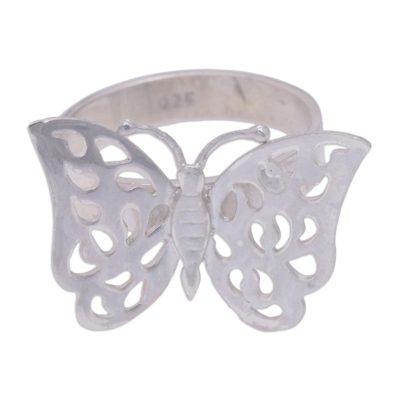 'Free as a Butterfly' - Sterling Silver Cocktail Ring