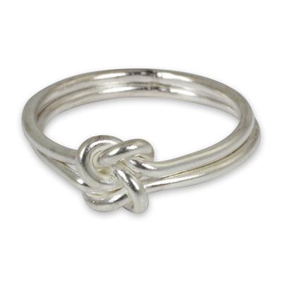 'Love Knot' - Unique Sterling Silver Band Ring