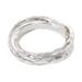 Denpasar Roads,'Set of 3 Interlinked Sterling Silver Rings from Bali'