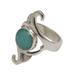 Amazonite cocktail ring, 'Classic Curves'