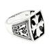 Men's sterling silver signet ring, 'Brave Knight'