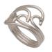 'Artisan Crafted Wave-Like Sterling Silver Cocktail Ring'