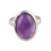 Dusky Dream,'Artisan Handmade Amethyst 925 Sterling Silver Cocktail Ring'