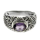 'Java Legacy' - Sterling Silver and Amethyst Ring