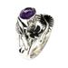 Amethyst flower ring, 'Frangipani Bouquet'