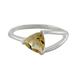 Citrine solitaire ring, 'Love Triangle'