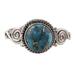 Blue Attunement,'Sterling Silver and Blue Composite Turquoise Cocktail Ring'