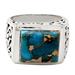 Hand Crafted Sterling Silver Composite Turquoise Ring 'Fascination'