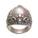 Lotus Moonlight,'Cultured Mabe Pearl and Sterling Silver Lotus Cocktail Ring'