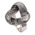 Infinite Songket,'925 Sterling Silver Infinity Cocktail Ring from Bali'