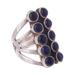 Spirited Equilibrium,'Sodalite and Sterling Silver Modern Cocktail Ring from Peru'