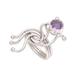 Sea Dragon,'Amethyst Cocktail Ring with Sterling Silver'