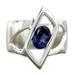 'In Balance' - Sterling Silver Single Stone Iolite Ring from Modern Jewelry