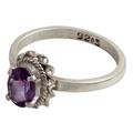 Regal Glamour,'Hand Made Sterling Silver Amethyst Single Stone Ring India'