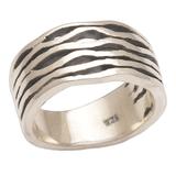 Soul Current,'Artisan Handmade 925 Sterling Silver Band Ring Indonesia'