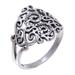 'Lace in Love' - Sterling Silver Band Ring