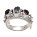 'Morning Joy' - Amethyst and Blue Topaz Ring