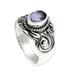 'Majesty' - Men's Sterling Silver and Amethyst Ring