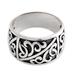 'Majapahit Soldier' - Men's Handcrafted Sterling Silver Band Ring