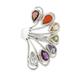 Multi-gemstone chakra ring, 'Harmonious Wisdom'