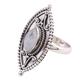 Timeless Glow,'Sterling Silver Marquise Rainbow Moonstone Cocktail Ring'