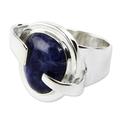 Sodalite cocktail ring, 'Blue Universe'