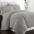 Pizuna 400 Thread Count Cotton Bed Set Duvet Cover Single Silver, 100% Long Staple Cotton Silver Quilt Covers Single, Luxurious Soft Sateen Bedding Single Set (100% Cotton Silver Quilt Cover Single)
