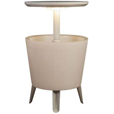 Cool Bar mit Licht LED-Lichtkühler mit ausziehbarem Tisch, 57x 50 x 50 cm, weiß (231366) - Keter Image