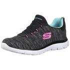 Skechers Women's Summit - Quick Getaway Black/Light Blue 9.5 B US