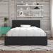 Novogratz Kelly Upholstered Storage Platform Bed Metal/Linen in Gray | 39 H x 63 W x 84.5 D in | Wayfair 4296439N