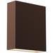 Inside Out Flat Box 7" High Bronze LED Outdoor Wall Light