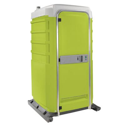 Porta Potty | PolyJohn FS3-3004 Fleet Lime Green Premium Portable Restroom with Freshwater Flush Tank - Assembled
