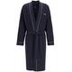 BOSS Mens Kimono BM Kimono-Style Dressing Gown in Brushed Cotton with Logo Dark Blue