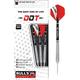 BULL'S Dot D3 Steel Dart 22g, Schwarz/Silber/Rot,