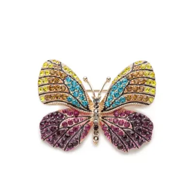 Napier Gold-Tone Tis The Season Butterfly Pin