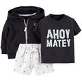 Carter's Baby Boys' 3 Piece Cardigan Set - Black - 12 Months