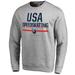 Men's Fanatics Branded Heathered Gray US Speedskating Team Base Sweatshirt