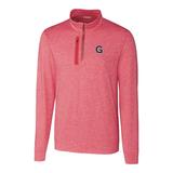 Men's Cutter & Buck Red Gonzaga Bulldogs Stealth Vault Logo Half-Zip Jacket