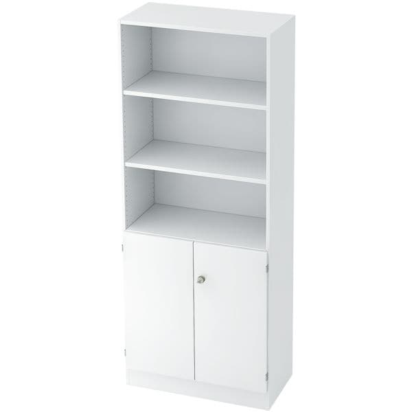 HAMMERBACHER Regalschrank »R-Line« 80 cm breit 5 OH 2 Türen unten weiß, 80x200.4x42 cm