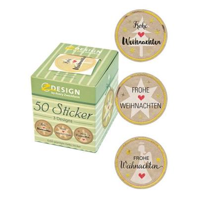 ZDesign Rollensticker »Frohe Weihnachten« gold Image