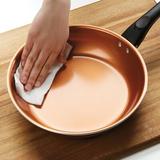 Farberware Glide Copper Ceramic Nonstick 12.5-Inch Deep Frying Pan w/ Helper Handle Non Stick/Ceramic in Black | 3.5 H in | Wayfair 10657