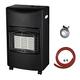 PROGEN New 4.2kw Calor Gas Heater Free Standing Butane Gas Heater Portable Heater with with wheels comes with Free Hose and Regulator (Black)