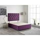 Bed Centre Plum Plush Velvet Fabric Divan Base Plus Matching Headboard3ft 4ft 4ft6 5ft 6ft (3FT (Single))