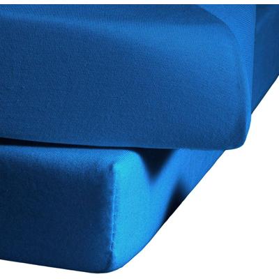 fleuresse Spannbettlaken Comfort, (1 St.), Power Stretch Funktion mit Elasthan blau Bettlaken Betttücher Bettwäsche, und