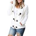 Happy Sailed Womens Hooded Cardigans Button Up Cable Knit Sweater Coat Outwear with Pockets Size 16 White