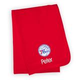 Infant Red Philadelphia 76ers Personalized Blanket