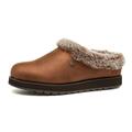 Skechers Women's Keepsakes - M Low Top Slippers, Brown Brown Micro Leather Faux Fur Line Brn, 3 UK